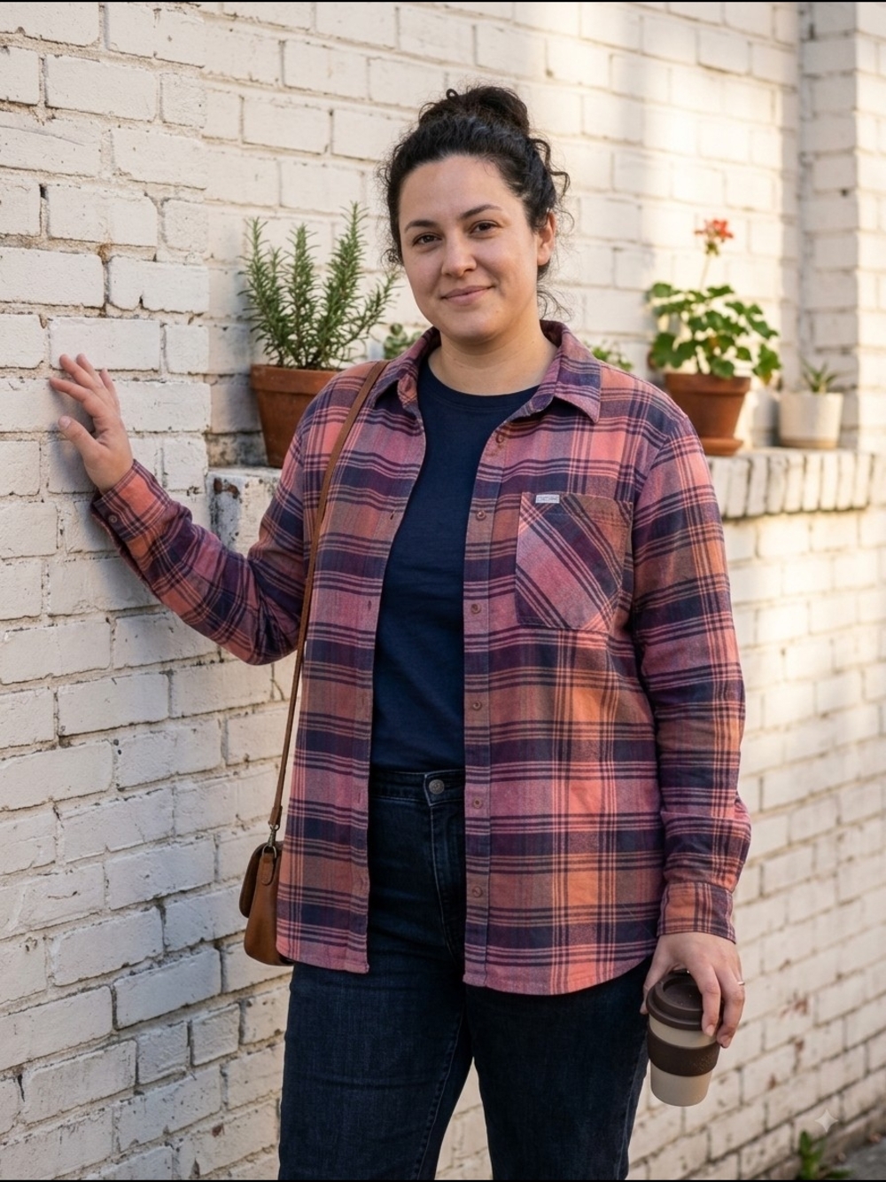 Columbia Women's Calico Basin Flannel Long Sleeve Shirt 90s Grunge Autumn Hiking